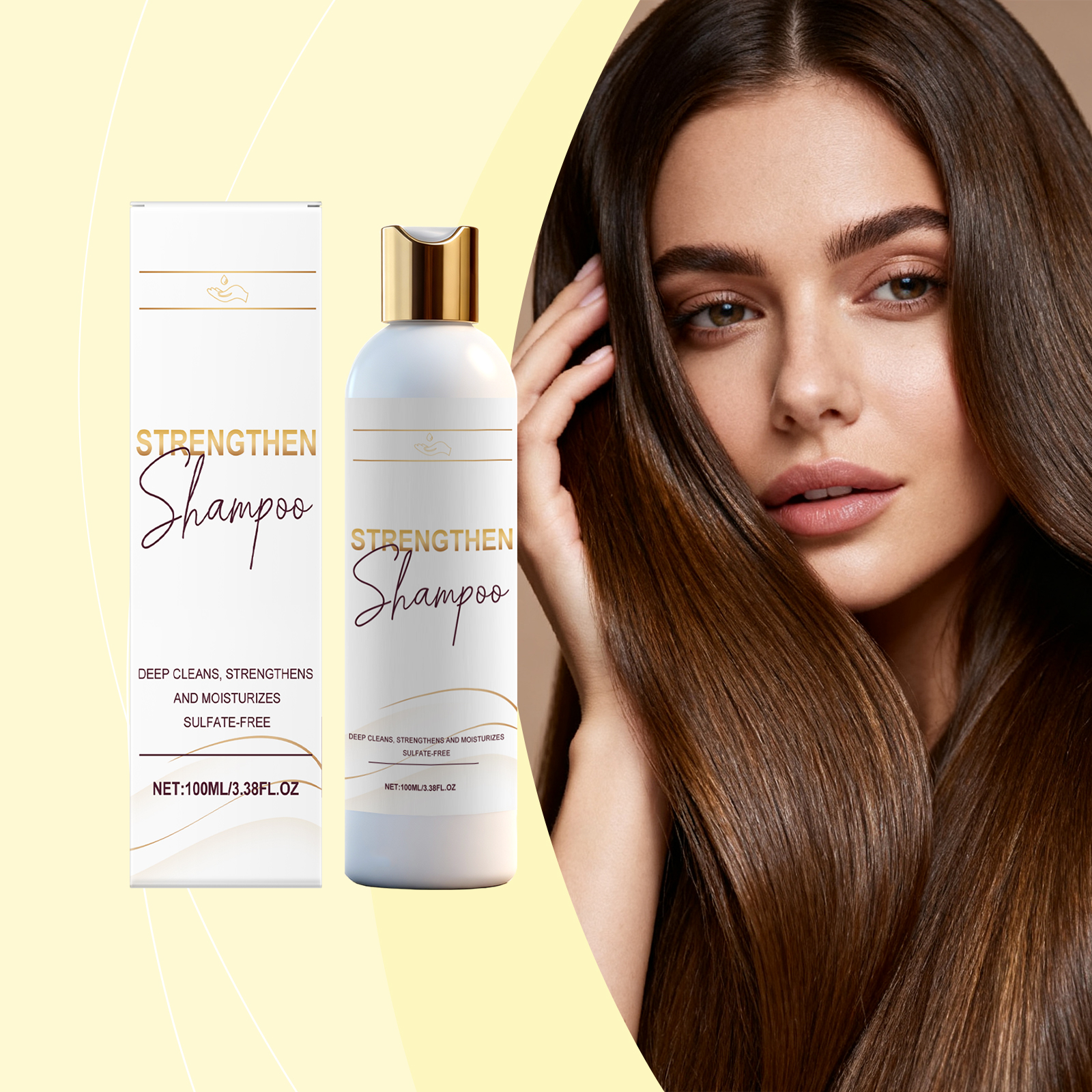 Nourishing Hair Shampoo Plant Essence Formula Mild Clean Scalp Moisturize Smooth Shiny Hair