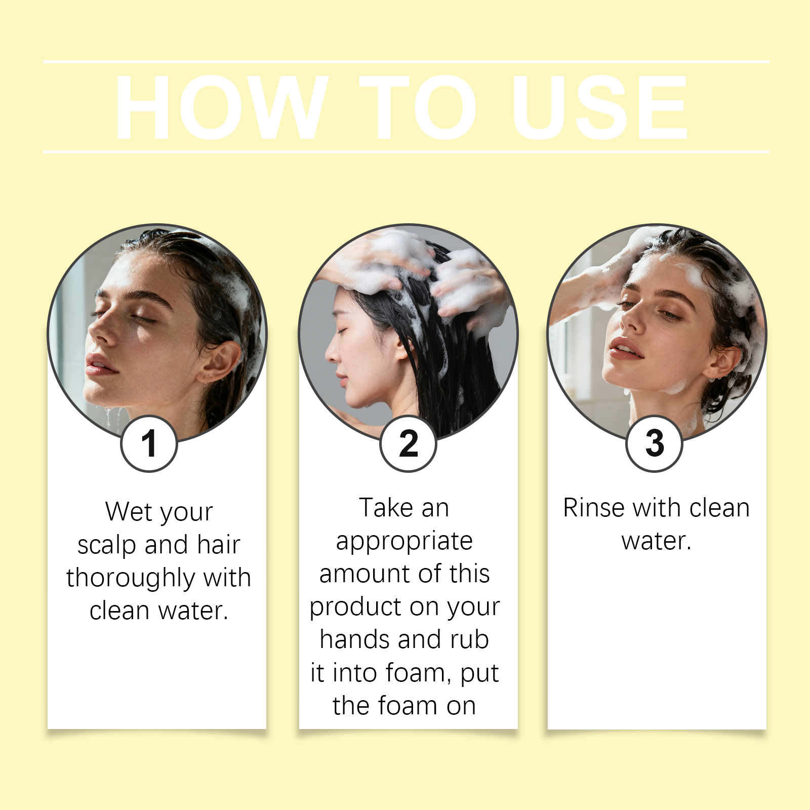 Nourishing Hair Shampoo Plant Essence Formula Mild Clean Scalp Moisturize Smooth Shiny Hair