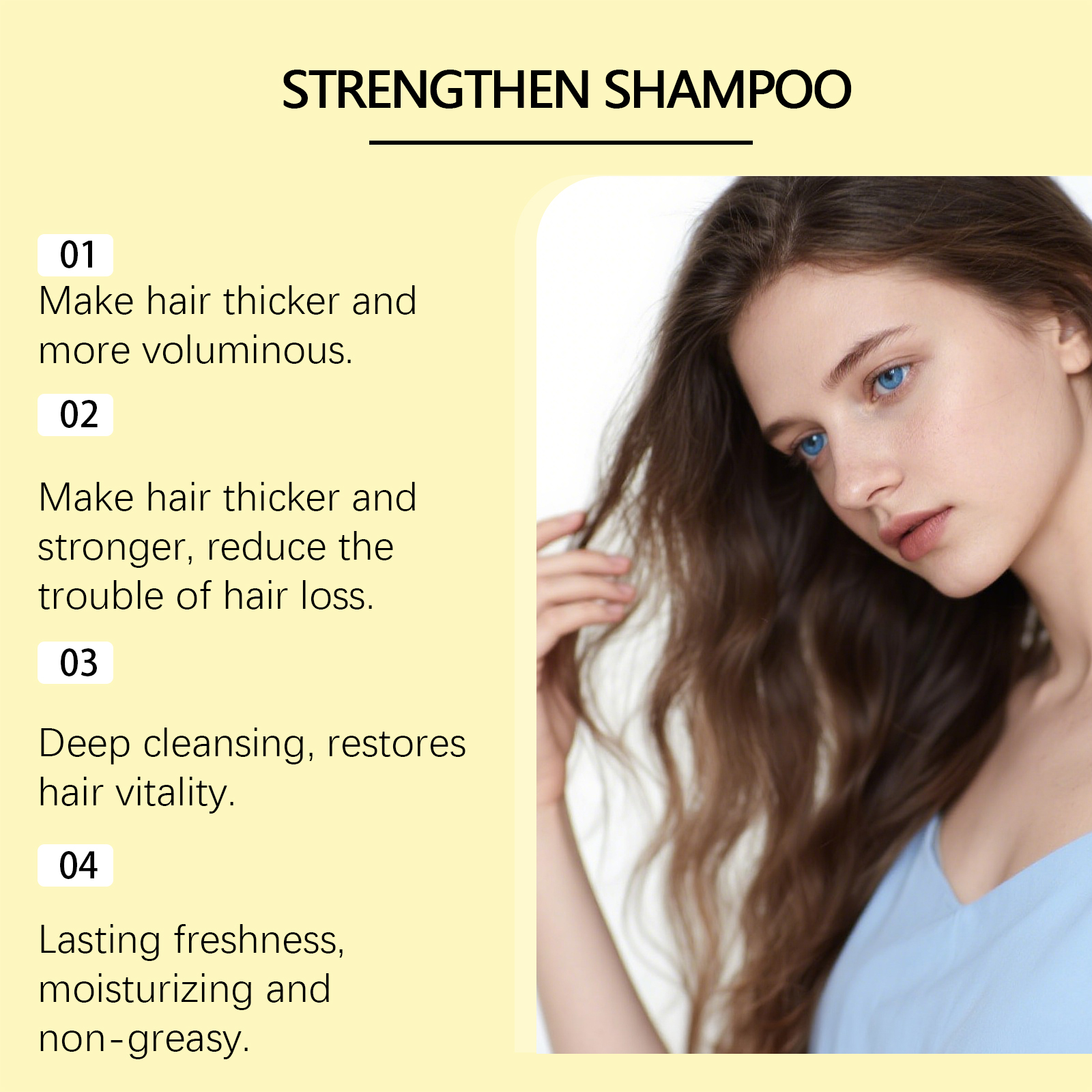 Nourishing Hair Shampoo Plant Essence Formula Mild Clean Scalp Moisturize Smooth Shiny Hair