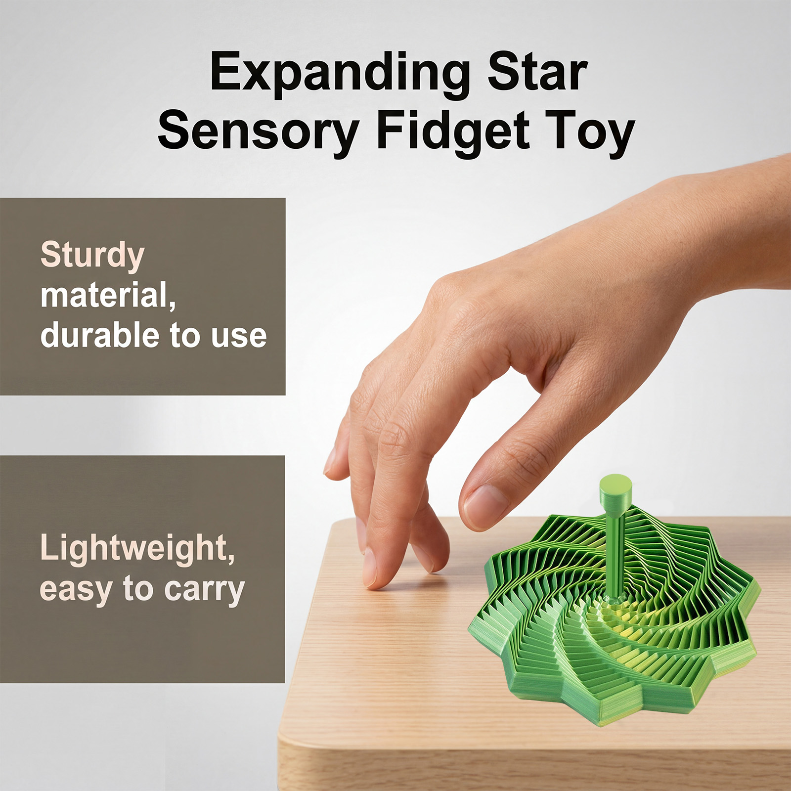 Stretchy Star Shaped Sensory Stress Relief Toy Kids Educational Stretch Rotate Finger Operation Smooth Surface