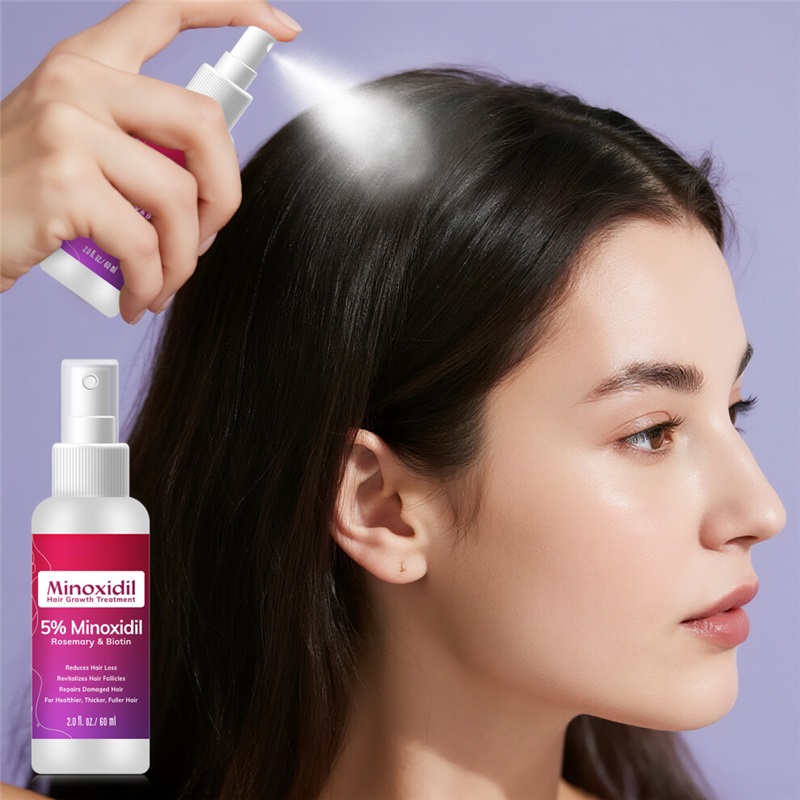 2PCS 60ML Minoxidil 5% Rosemary and Biotin Hair Spray Hair Growth Spray