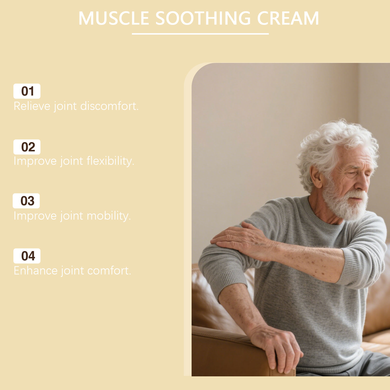 Body Care Cream Mild Gentle Care Body Joints Knees Daily Comfort Moisturizing External Massage Smear Ointment