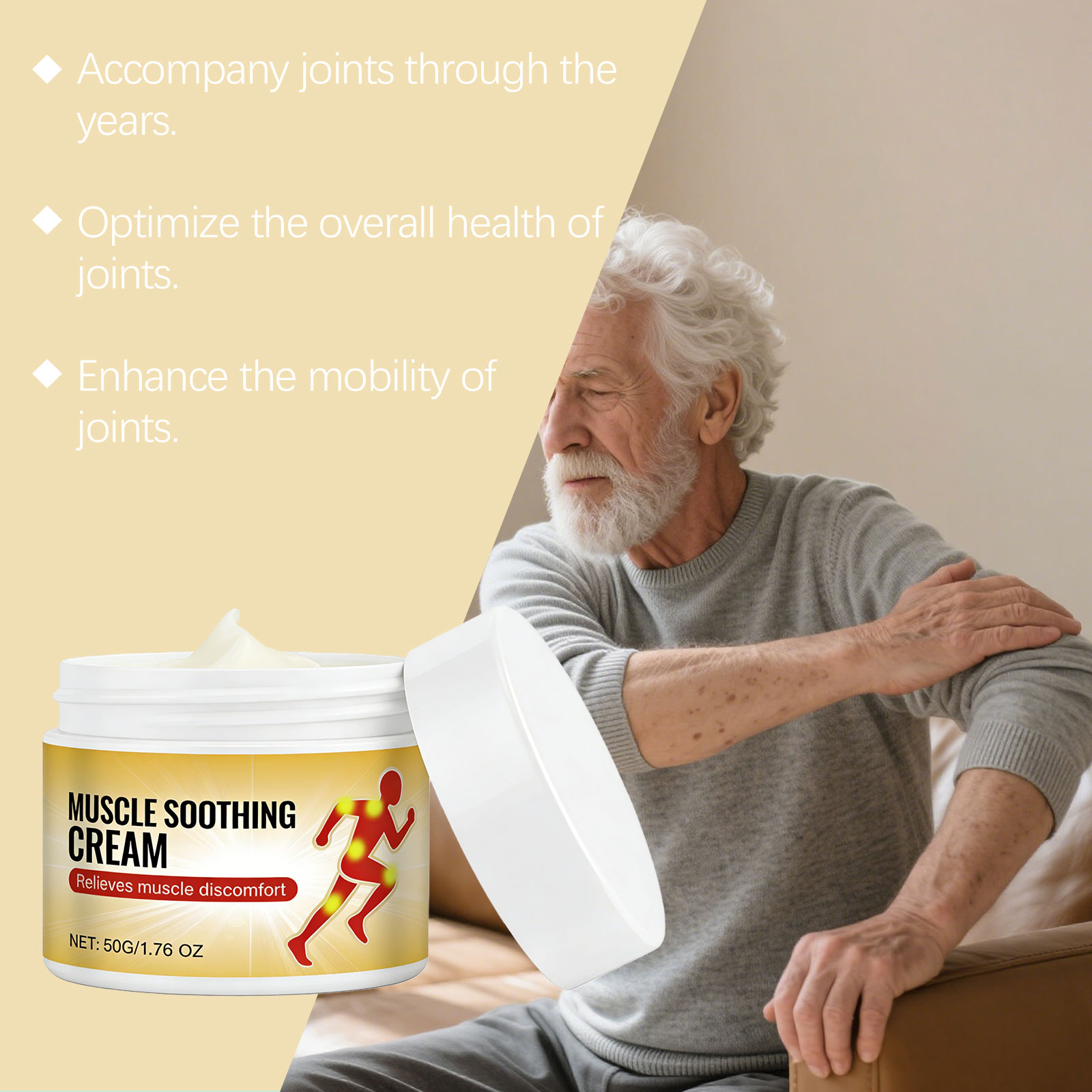 Body Care Cream Mild Gentle Care Body Joints Knees Daily Comfort Moisturizing External Massage Smear Ointment