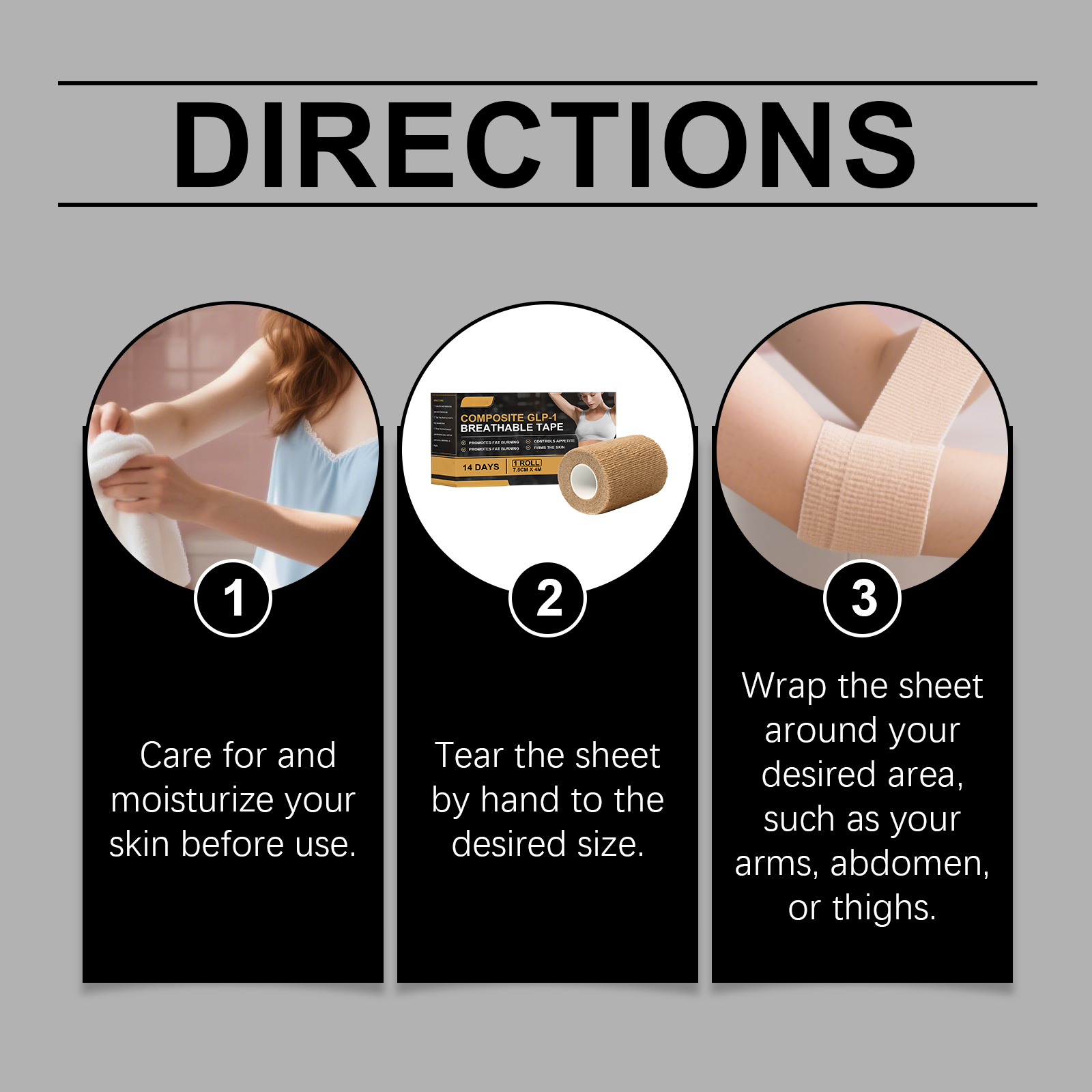 Body Care Bandage Daily Gentle Nourish Skin Portable Comfort Close Fit Body Maintenance Protection Care