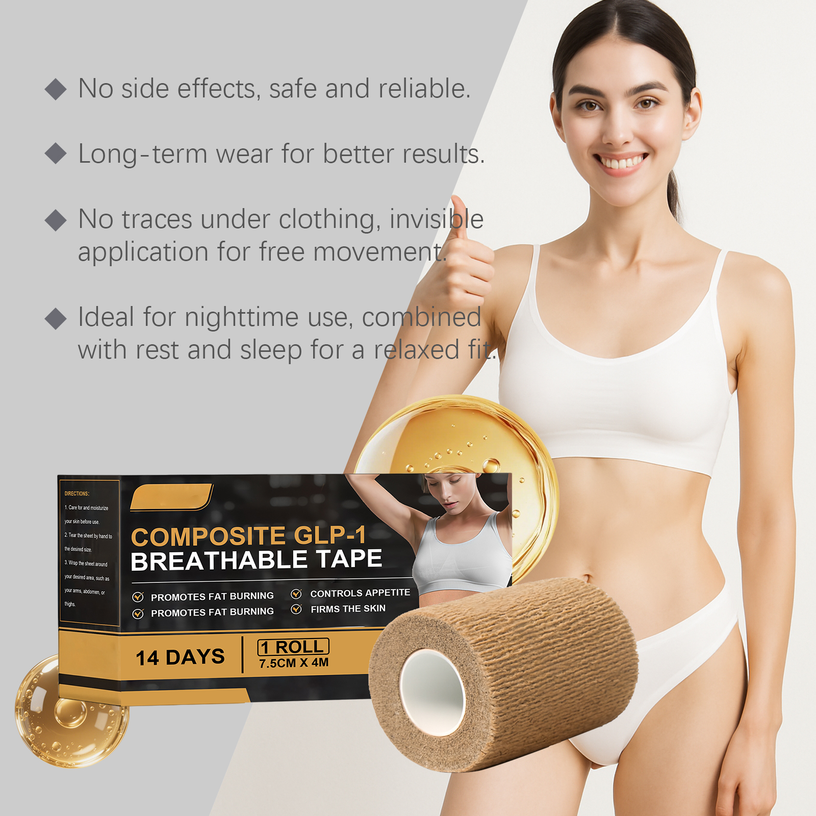 Body Care Bandage Daily Gentle Nourish Skin Portable Comfort Close Fit Body Maintenance Protection Care