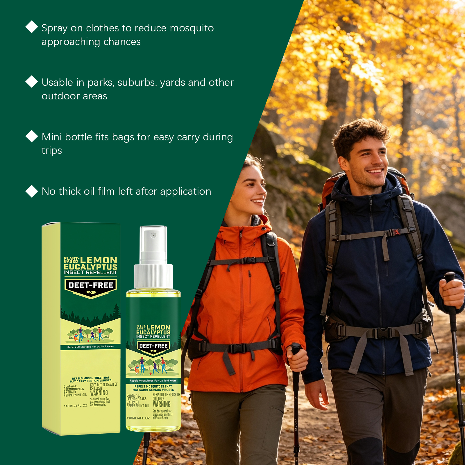 Mosquito Repellent Liquid Mild Formula Portable Easy Use Indoor Outdoor Daily Anti Bite Insect Protection Spray