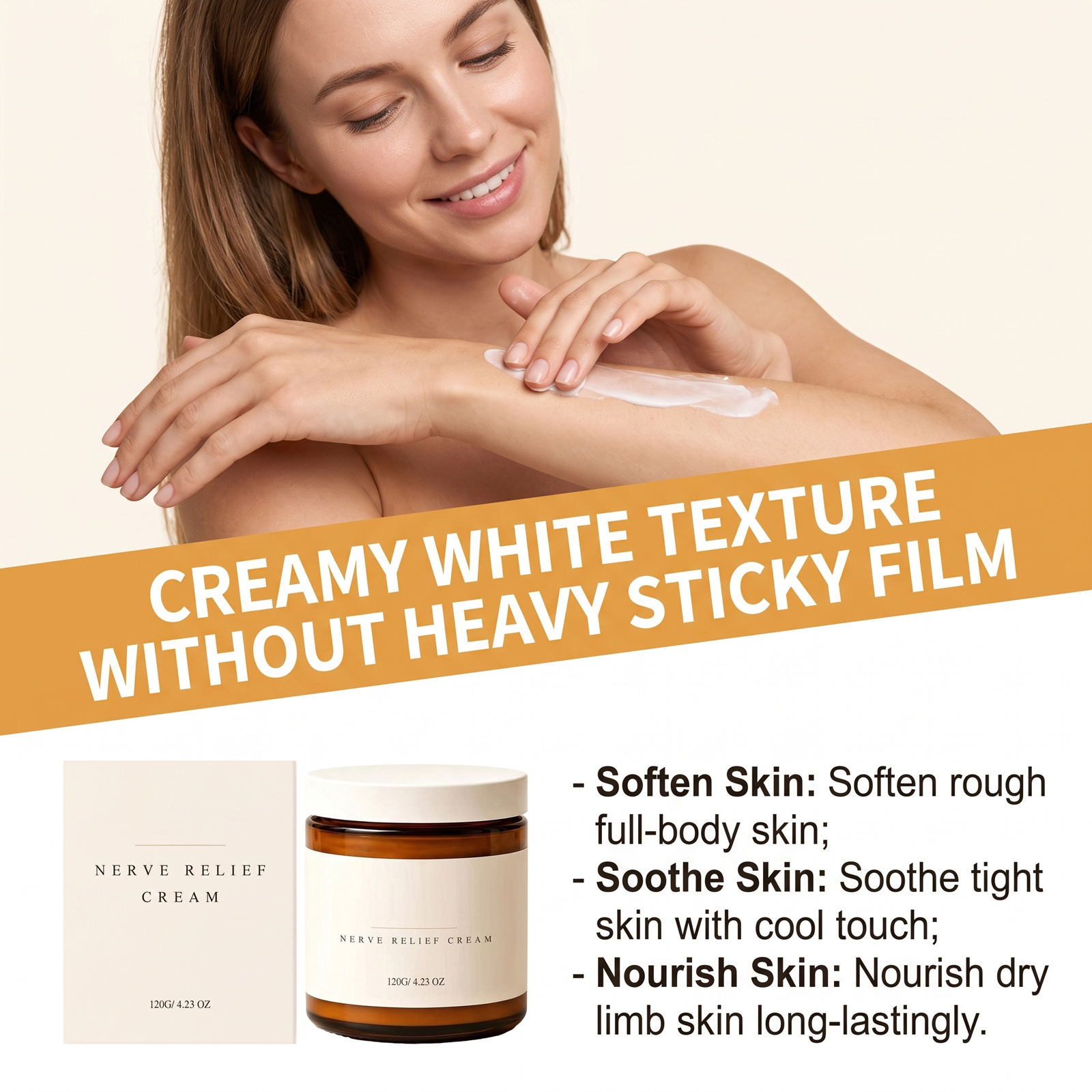 Body Care Cream Cool Gentle Mild Nourish Local Skin Daily Moisturizing Massage Protection Care