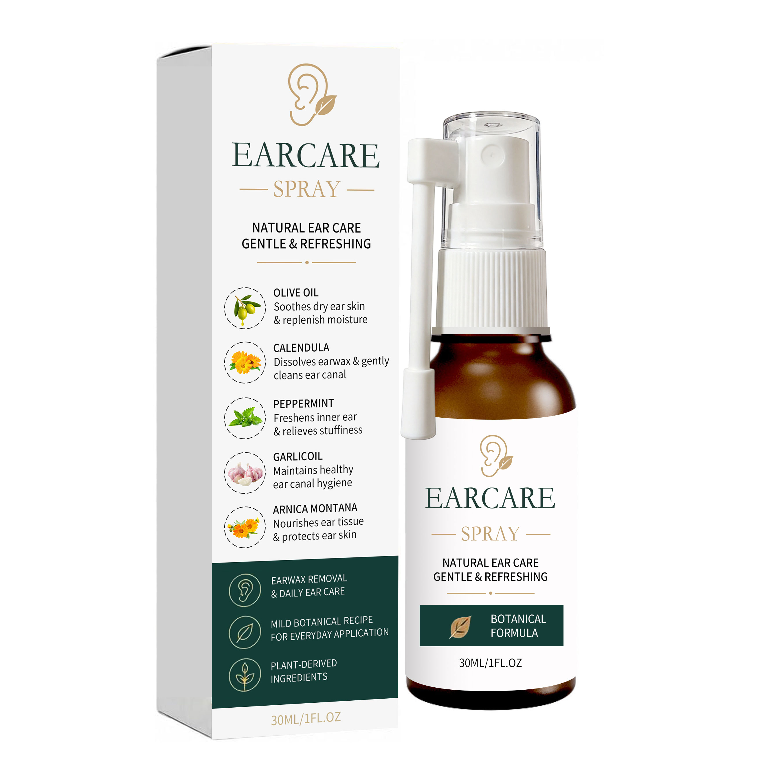 Ear Care Spray Daily Portable Gentle Cleaning Fresh Ear Maintenance Daily Washing Care Spray