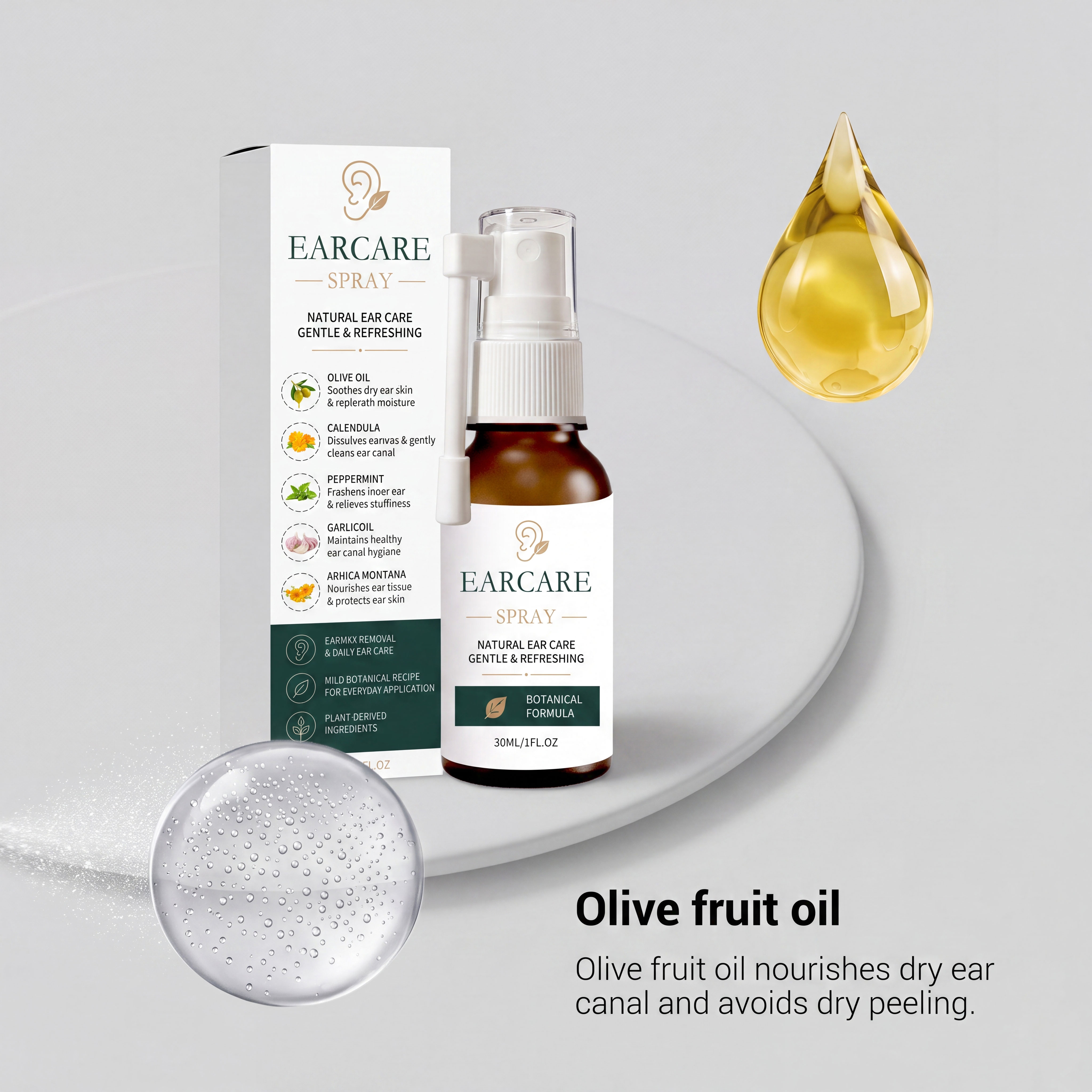 Ear Care Spray Daily Portable Gentle Cleaning Fresh Ear Maintenance Daily Washing Care Spray