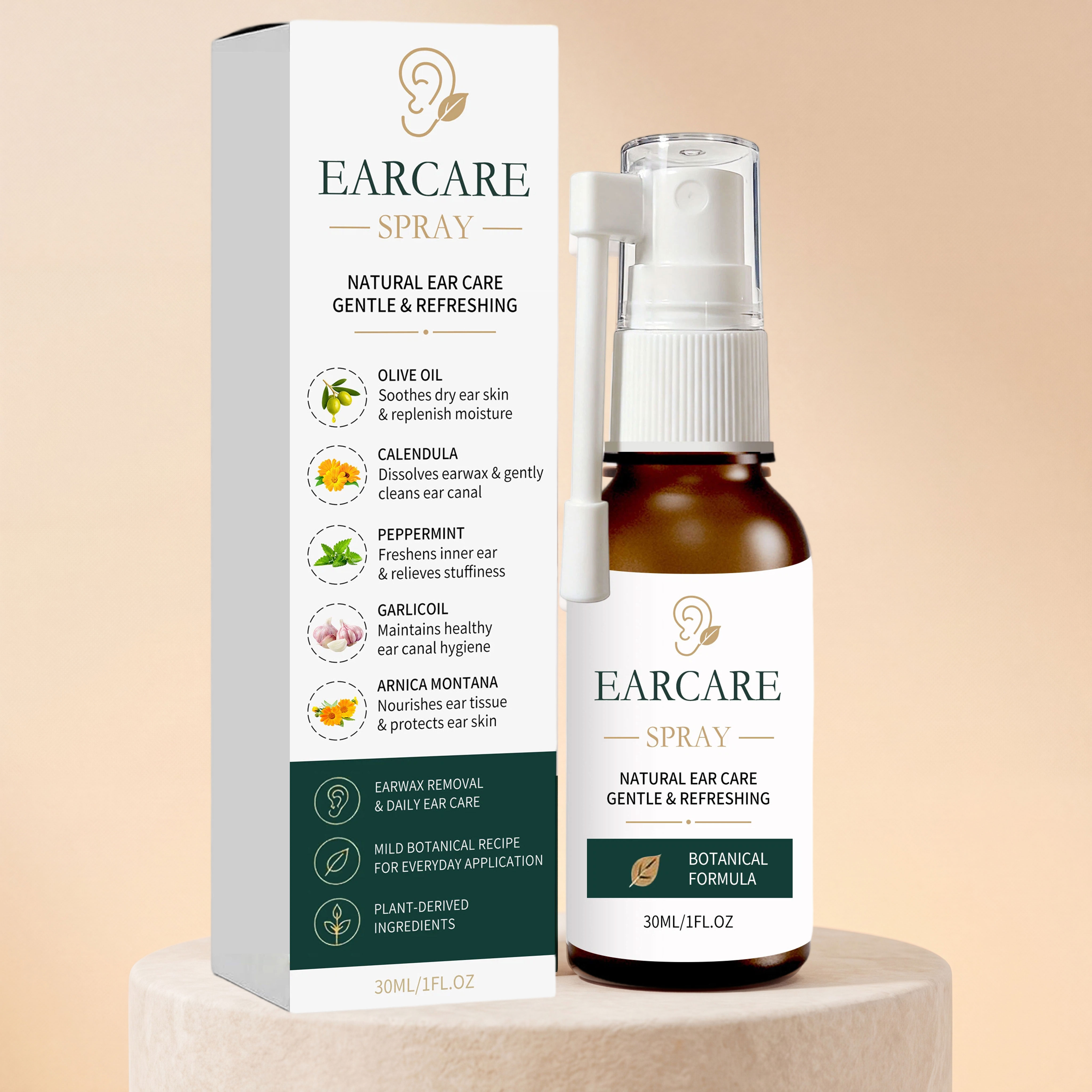 Ear Care Spray Daily Portable Gentle Cleaning Fresh Ear Maintenance Daily Washing Care Spray