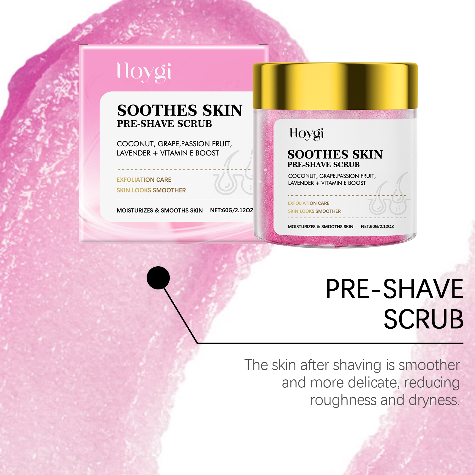 Exfoliating Scrub Before Hair Removal And Shaving Gentle Cleansing Care For Whole Body Smooth Moisturizing Hair Removal Scrub