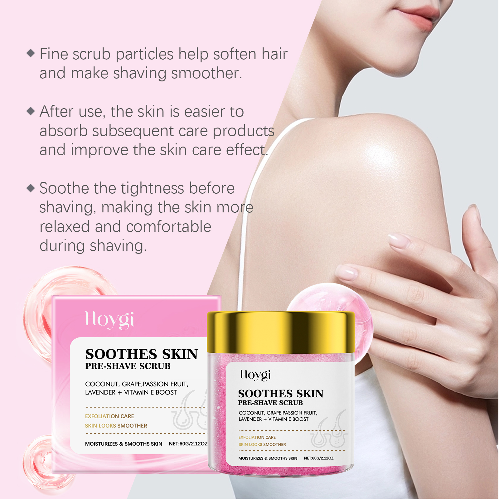 Exfoliating Scrub Before Hair Removal And Shaving Gentle Cleansing Care For Whole Body Smooth Moisturizing Hair Removal Scrub