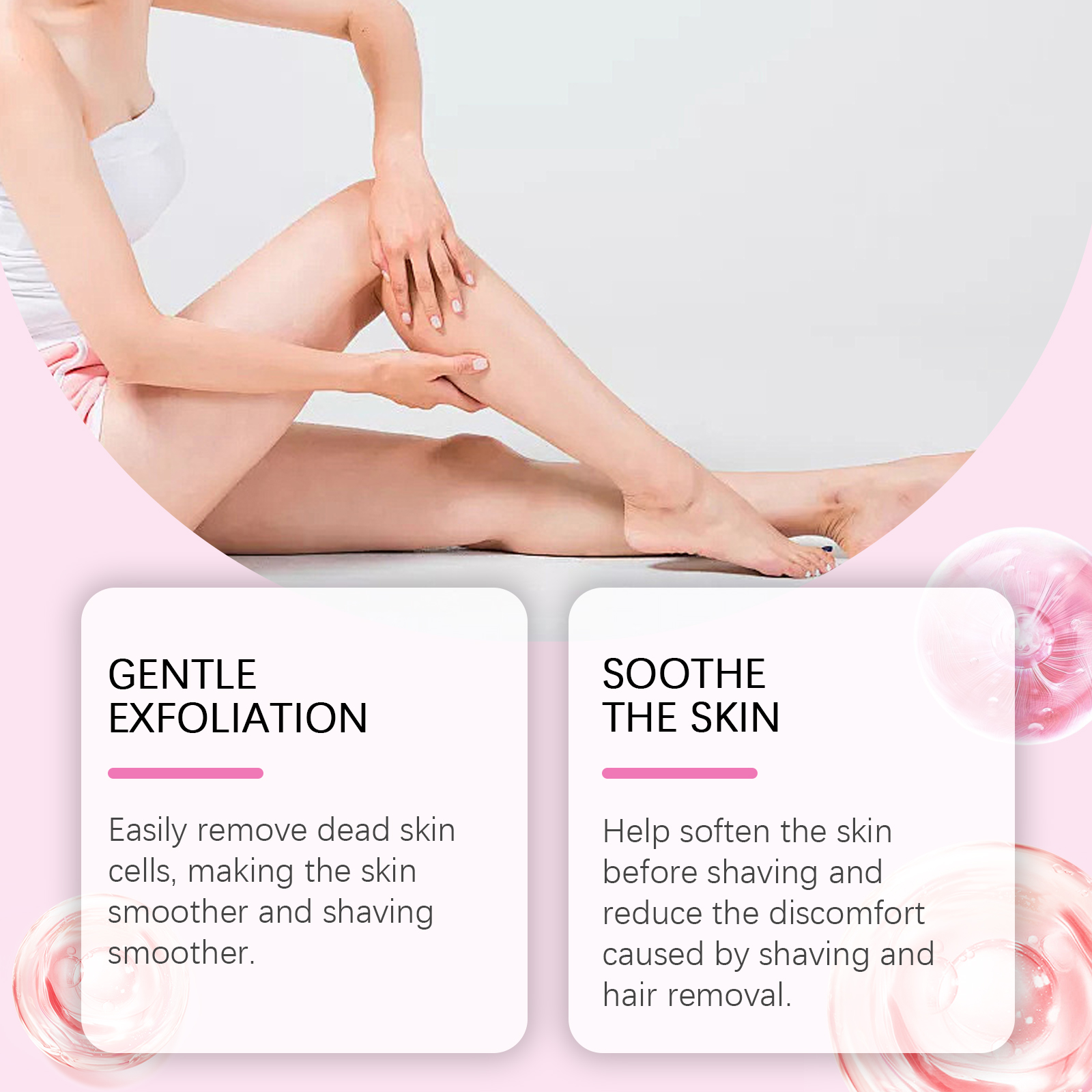 Exfoliating Scrub Before Hair Removal And Shaving Gentle Cleansing Care For Whole Body Smooth Moisturizing Hair Removal Scrub