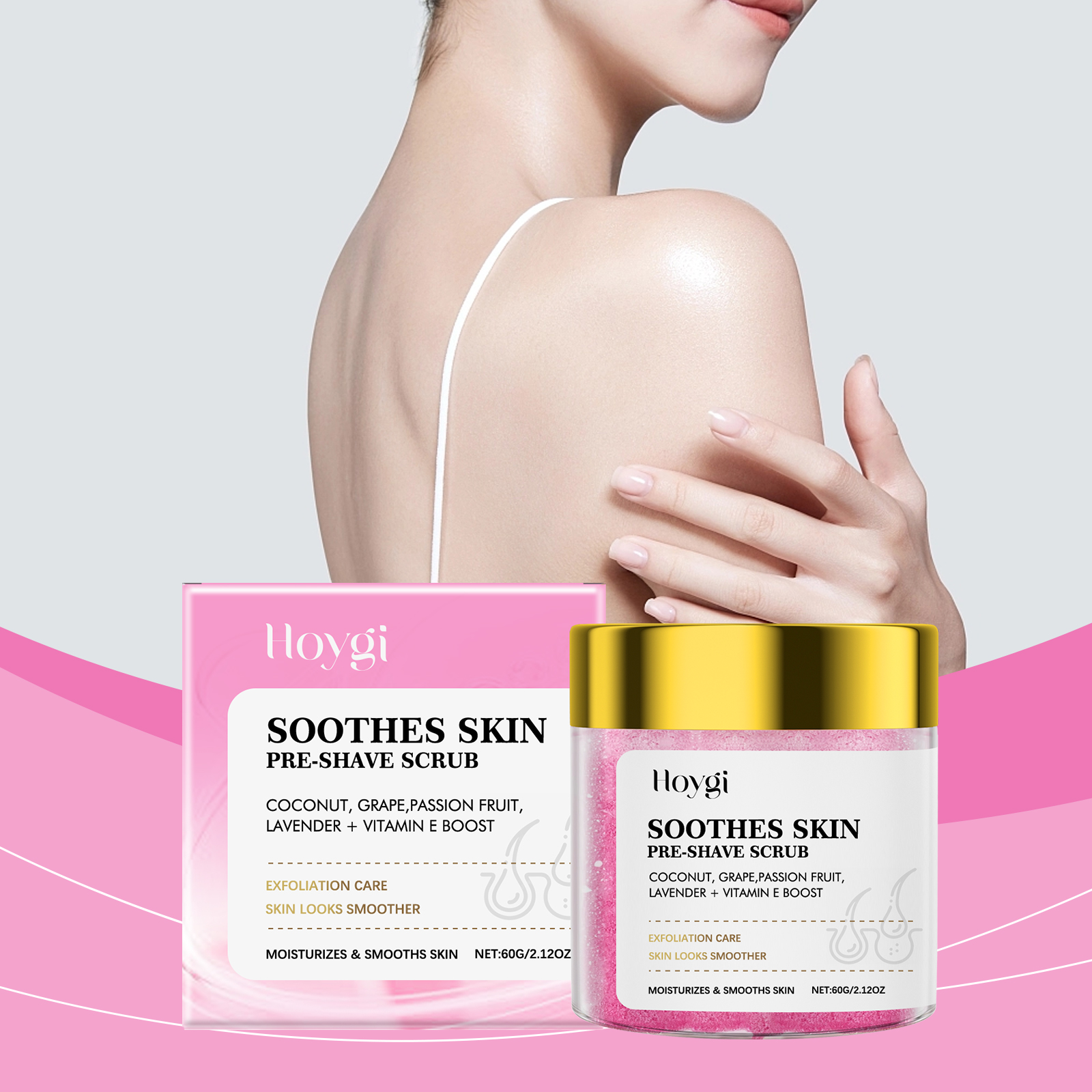 Exfoliating Scrub Before Hair Removal And Shaving Gentle Cleansing Care For Whole Body Smooth Moisturizing Hair Removal Scrub