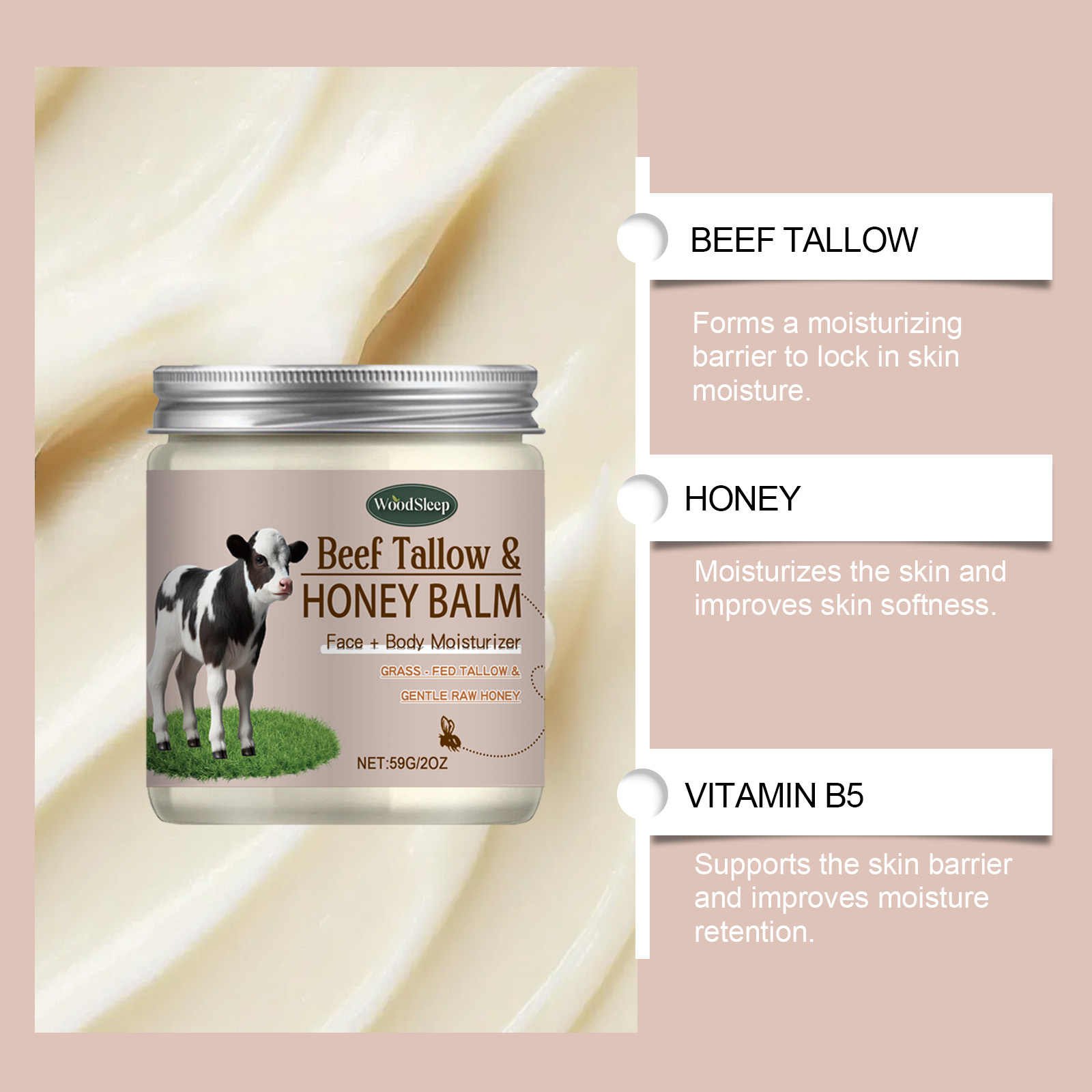 Multi Functional Moisturizing Cream Body Face Hydrating Light Honey Skin Care Essence Soft