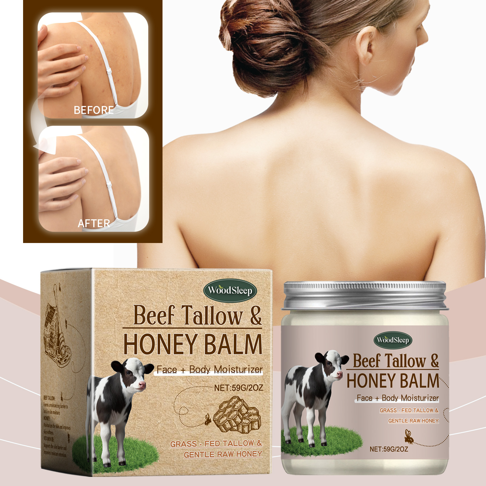 Multi Functional Moisturizing Cream Body Face Hydrating Light Honey Skin Care Essence Soft