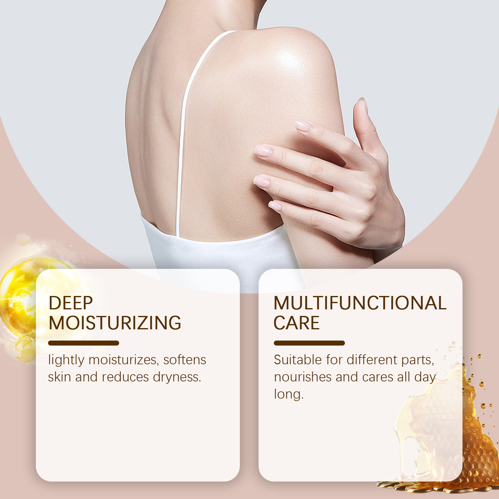 Multi Functional Moisturizing Cream Body Face Hydrating Light Honey Skin Care Essence Soft