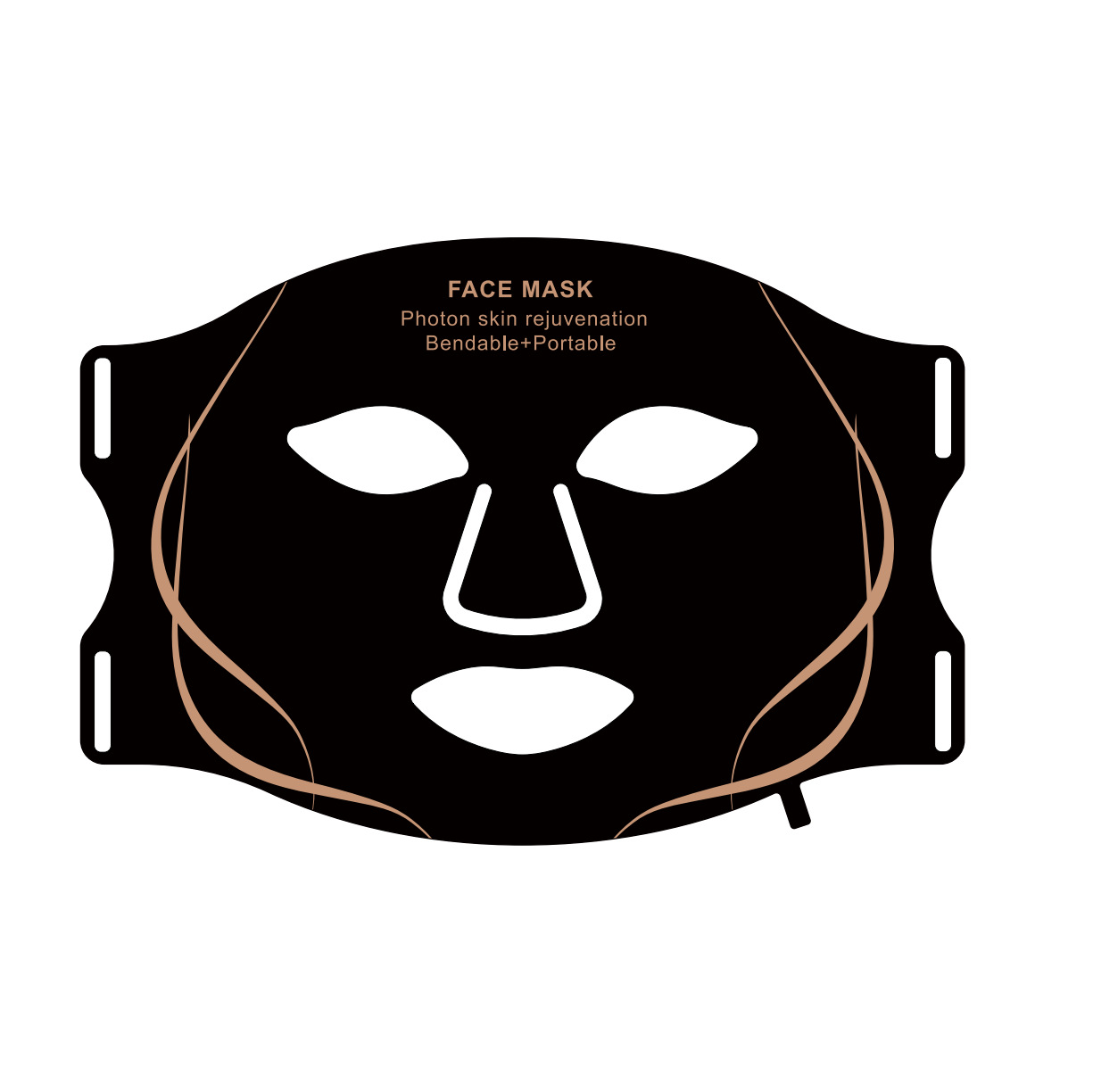 (Black Mask Set) LED Photon Facial Mask 7 Colors Red Light Therapy Face Masks Anti Aging Skin Rejuvenation Face Lifting Whitening Skin Care Beauty Mask