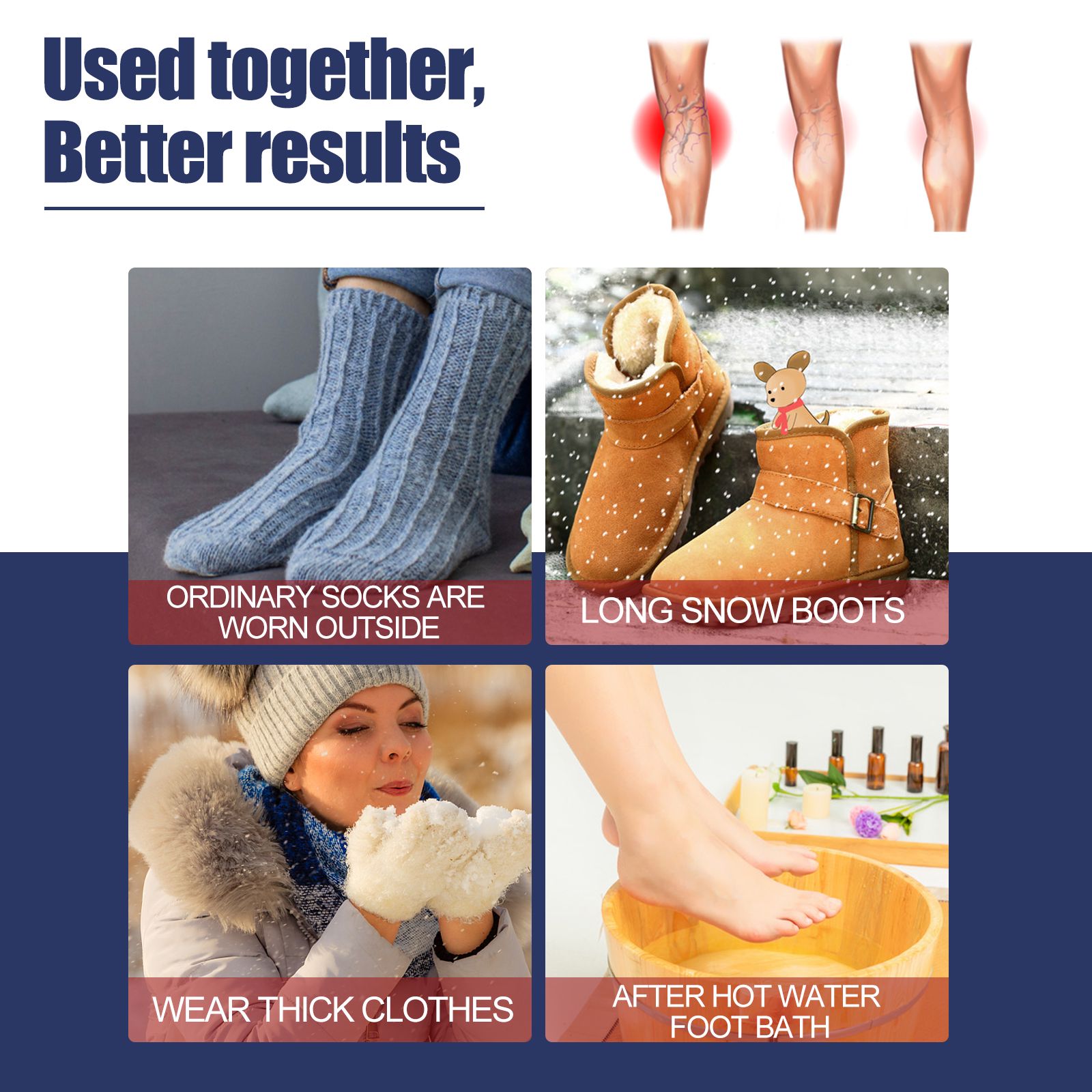 Self Heating Aluminized Fiber Socks For Cold Weather Warmth And Leg Comfort 1 Pair