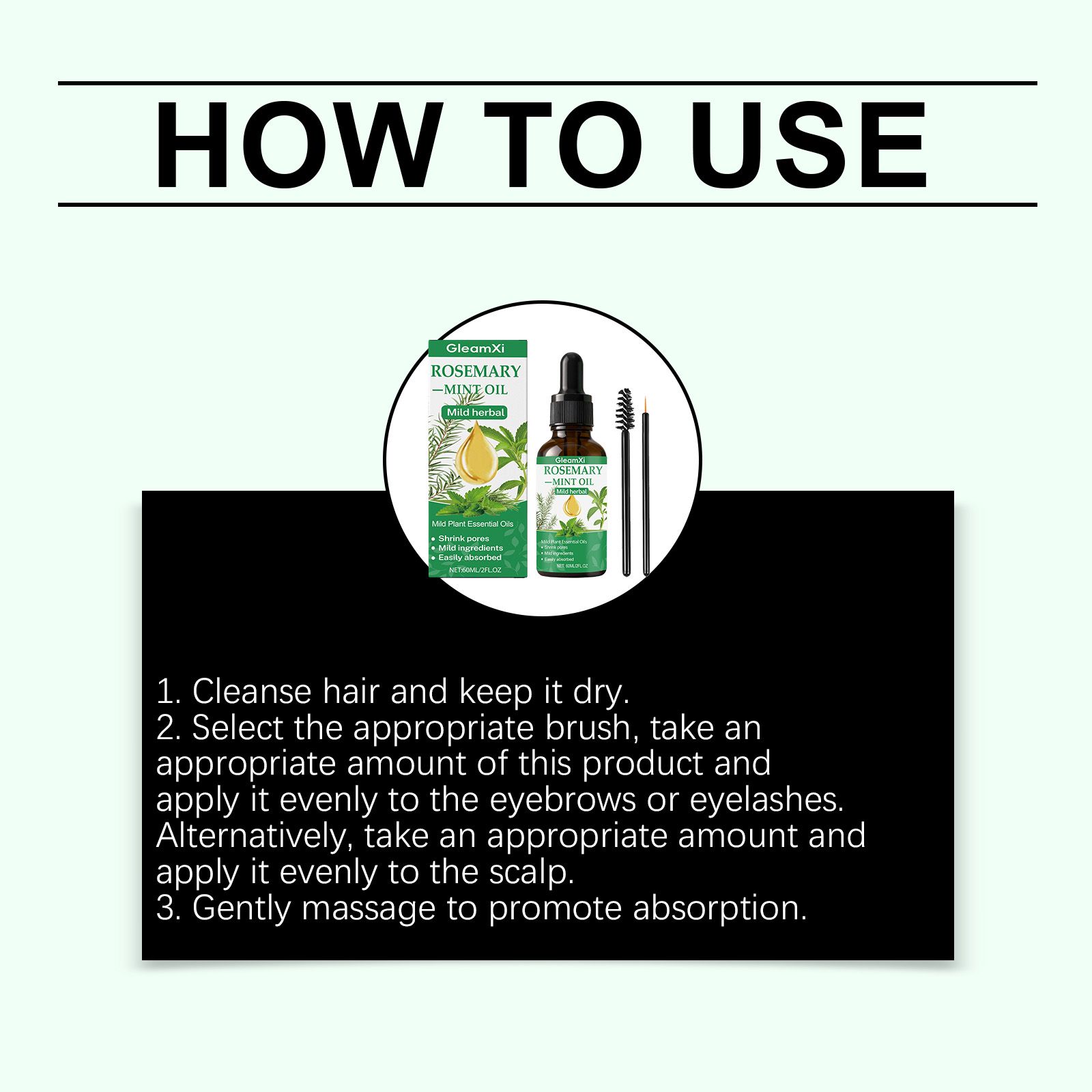 Mint Scalp Care Oil Rosemary Herbal Nourishing For Shiny Smooth Hair Daily Treatment