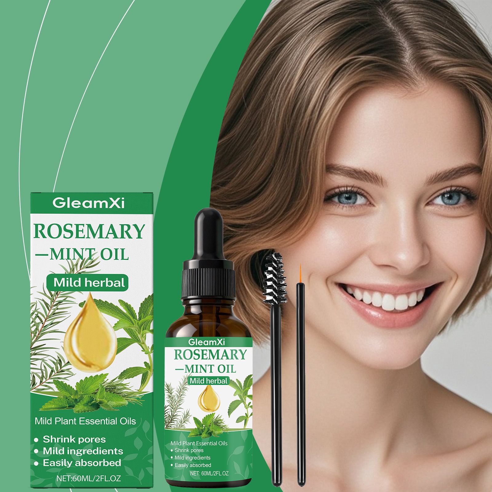 Mint Scalp Care Oil Rosemary Herbal Nourishing For Shiny Smooth Hair Daily Treatment