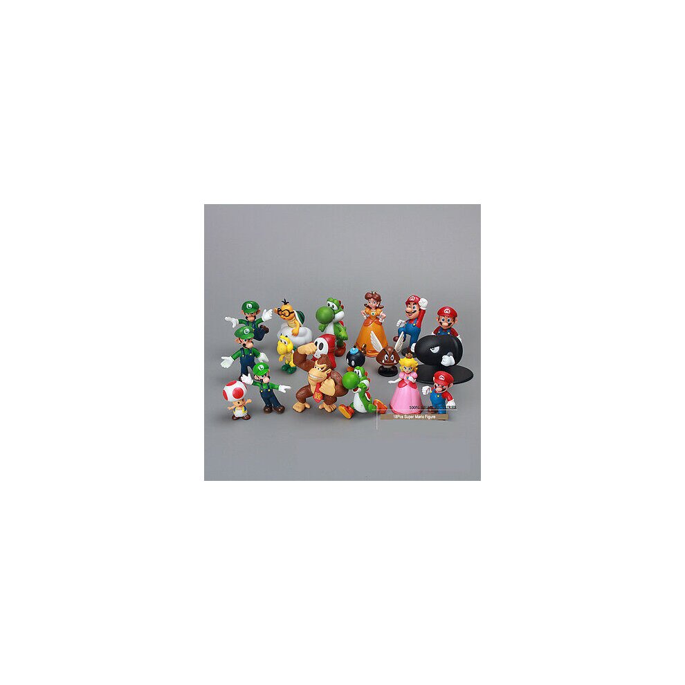 18 pcs Lot Super Mario Bros Action Figure Doll