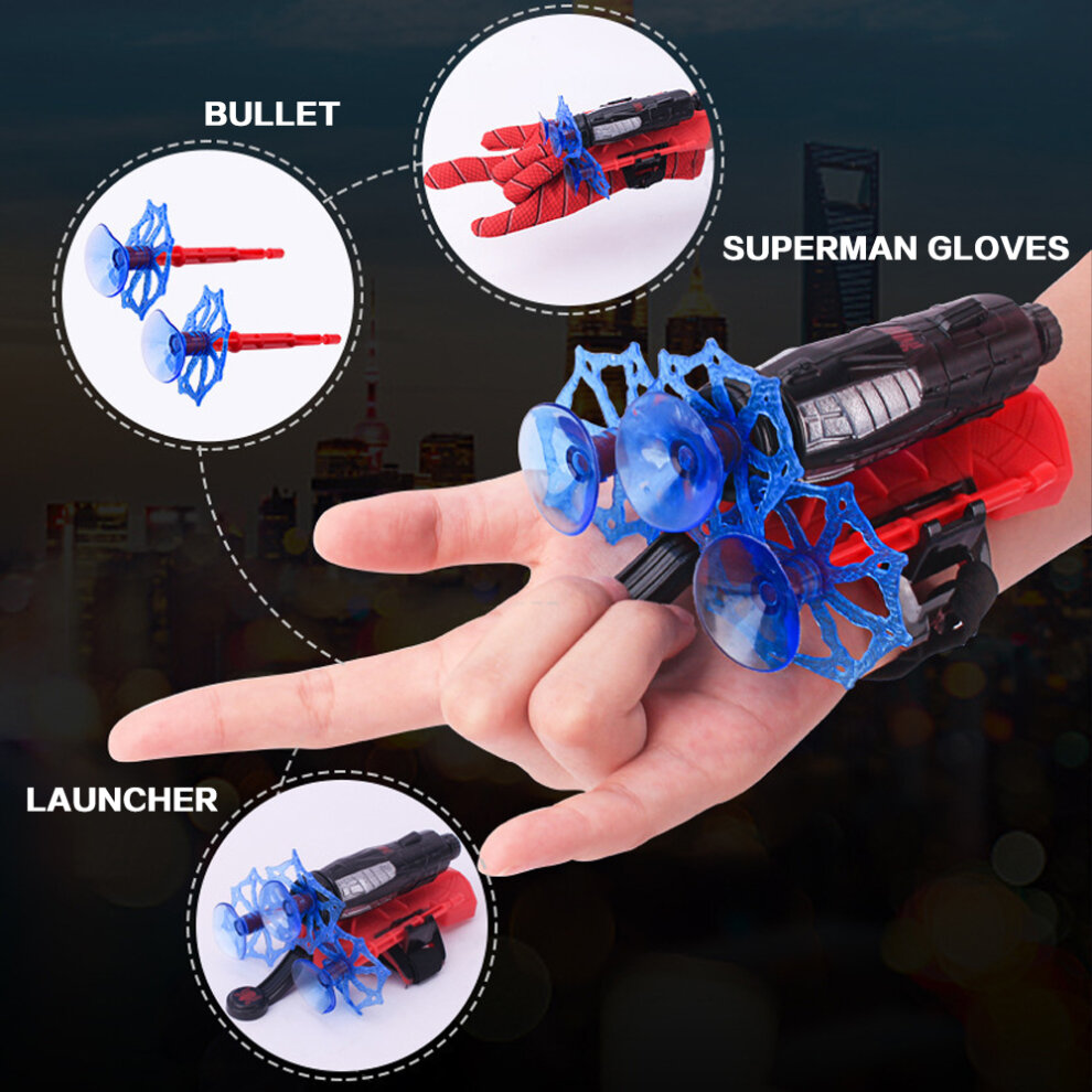 Spider-Man Glove Web Shooter Dart Blaster Launcher Toys Spiderman Costume