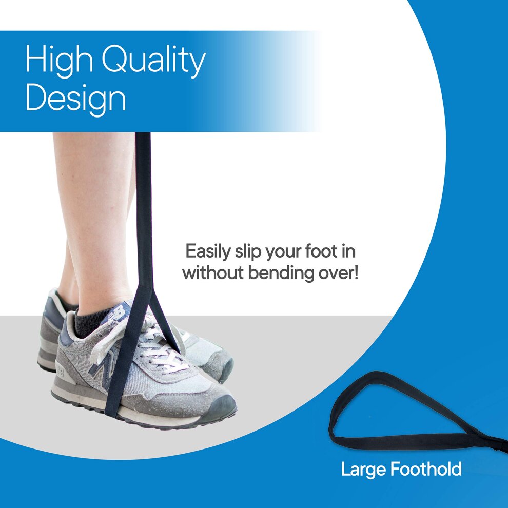 35 Inch Long Leg Lifter - Durable & Rigid Hand Strap - Ideal Mobility Tool for Wheelchair, Hip & Knee Replacement Surgery