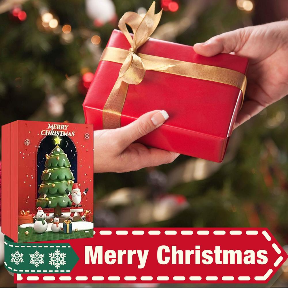 Advent Calendar Christmas Fidget Toy Set Countdown Calendar 24 Days    Holiday Sensory Pop Toys Pack Mysterious Box Surprise Gifts for Kids  Xmas Party Favor Christmas Tree Decorations