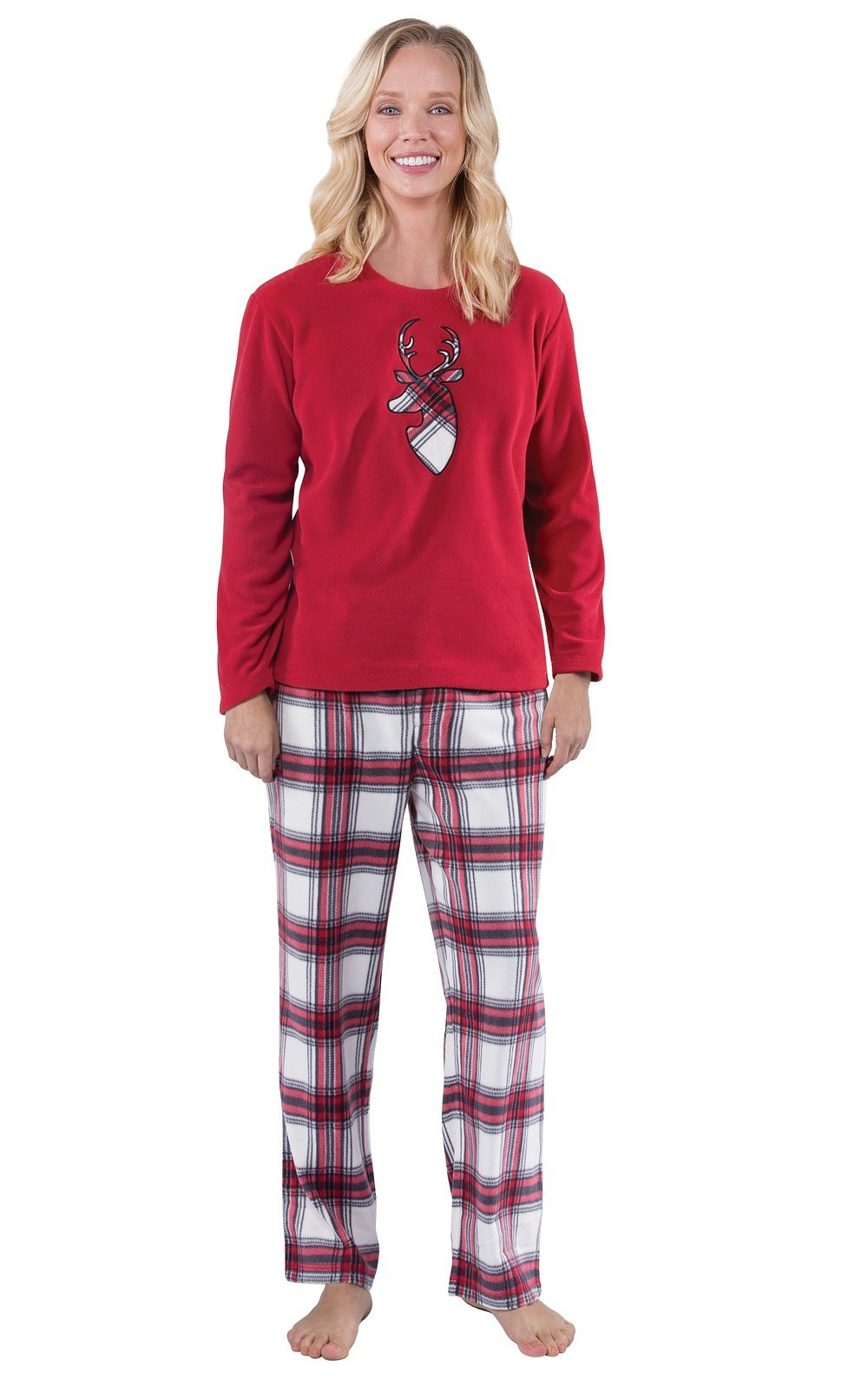 (2T Kids) Family Matching Christmas Pyjamas Set Reindeer Pajamas PJs Set Xmas Sleepwear Nightwear for Mens Womens Adults Kids 2022