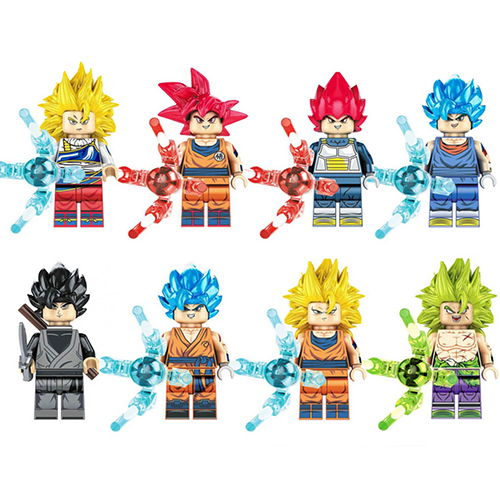 Anime Mini Figure Building Blocks Toys Dragon Ball Small Figures Set Splicing Cartoon Action Figure Toys Collectible Doll for Adults Kids Birthday Gifts Christmas Party Favor
