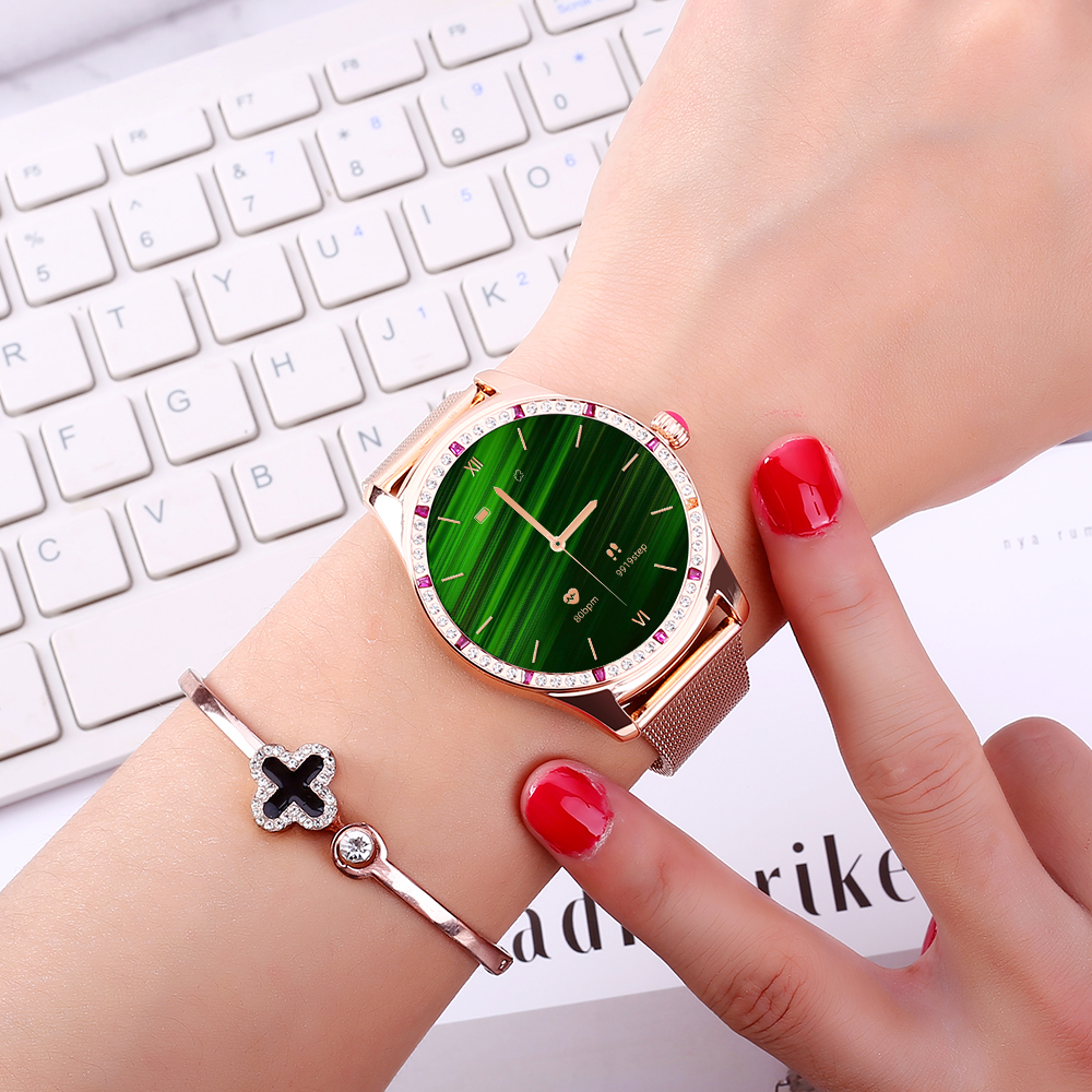 Fashion women Smart Watch Music Control Sleep Smart Watch Women Smartwatch With diamond Smart Bracelet