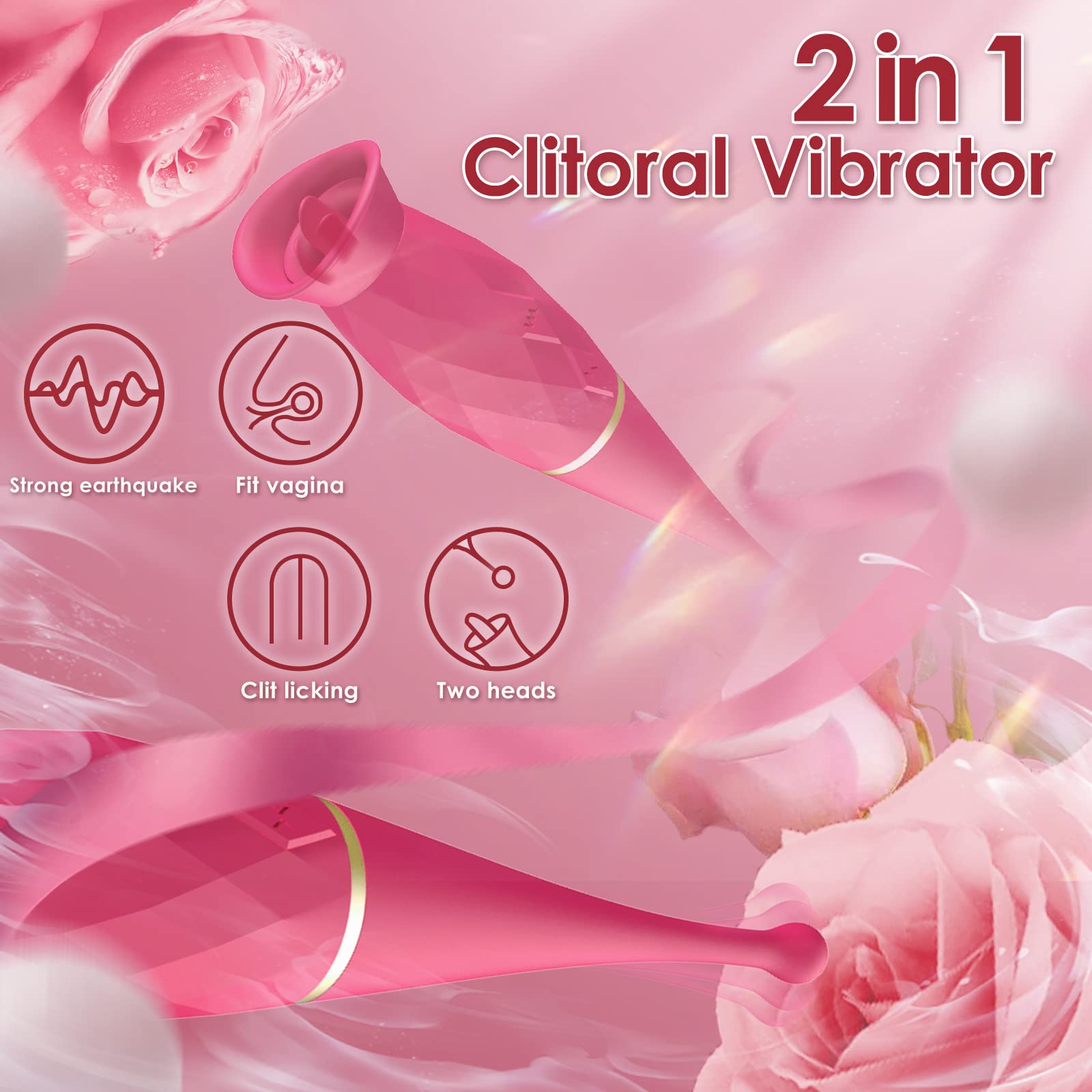 Bullet Vibrator Sex Toys Dildo G-spot Vibrators Adult Toys Licking Massager for Women 7 Powerful Function Quiet High Frequency Vaginal Anal Clit Nipple Stimulating