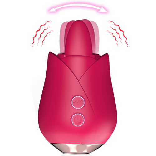 Vibrator Toy for Women Egg Vibrators Tongue Licking Clitoral Vibrator G Spot Stimulator Massager Adult Toys Flower Shape with 5 Vibrating Modes for Clitoris Nipple Sexual Stimulation Sex Toys for Women Couples Pleasure Games