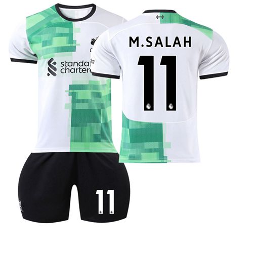 23-24 Liverpool Away No.11 Salah Kids Football Training Suits Football Kits
