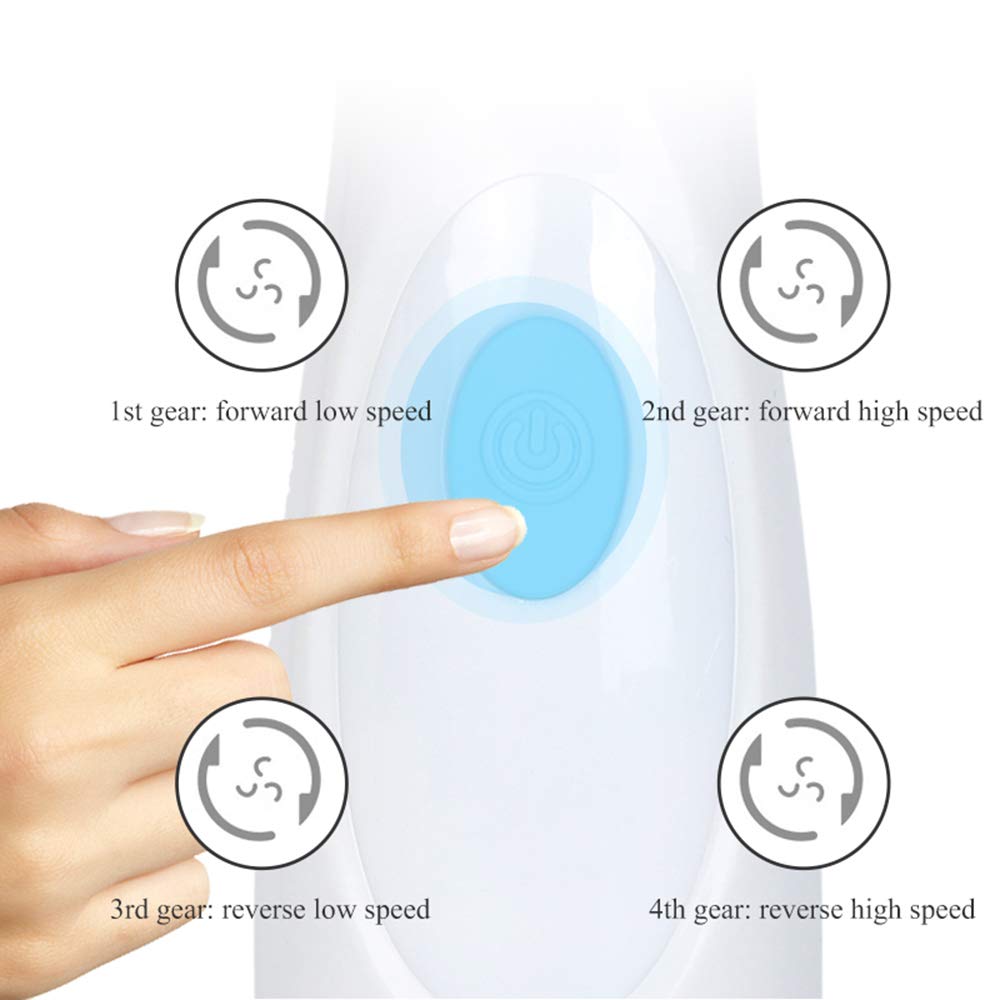 (Blue) Facial Cleansing Brush Electric USB Charging Multi-Function Face Washing Instrument Silicone Face Brush Sonic Cleansing Brush