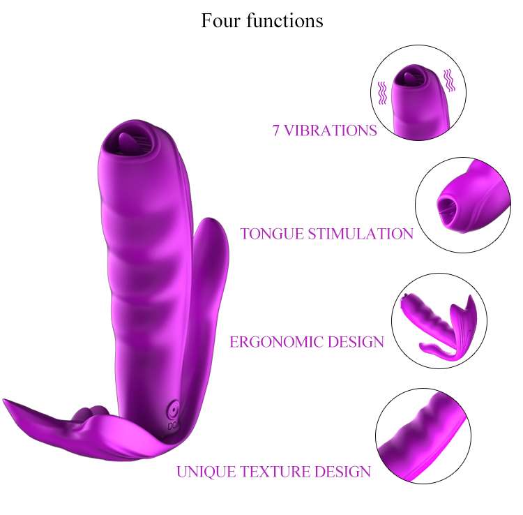 Sex Toys Remote Wearable Pantie Vibrator Sucking Tongue Adult Toys Licking Fun Toys Clitoral G Spot Massager Vagine Stimulator for Woman