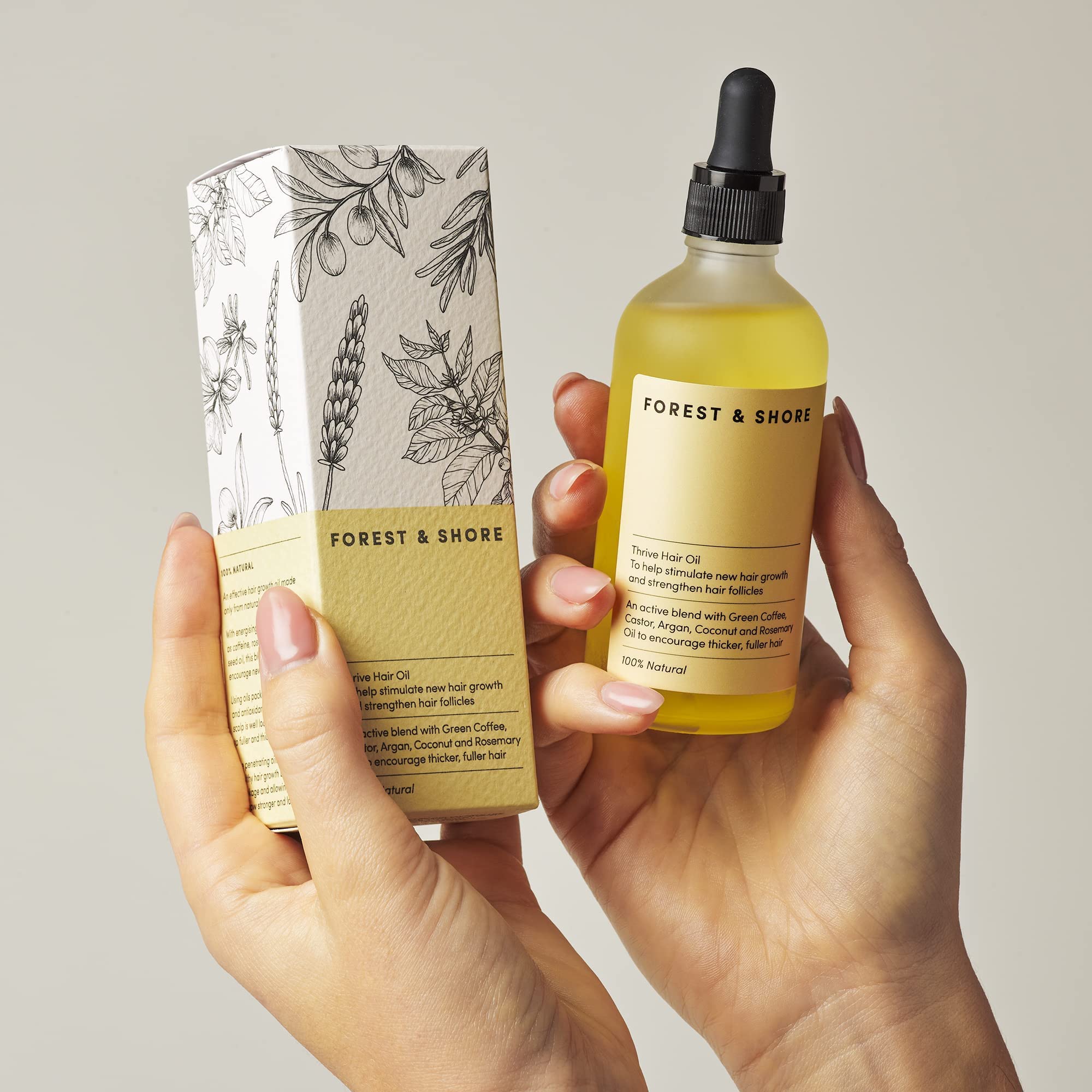 Hair Growth Oil Natural Hair Oil with Caffeine Biotin Castor Oil Argan Oil Coconut Oil and Rosemary Oil Effective Thickening MaskHair Loss Treatment