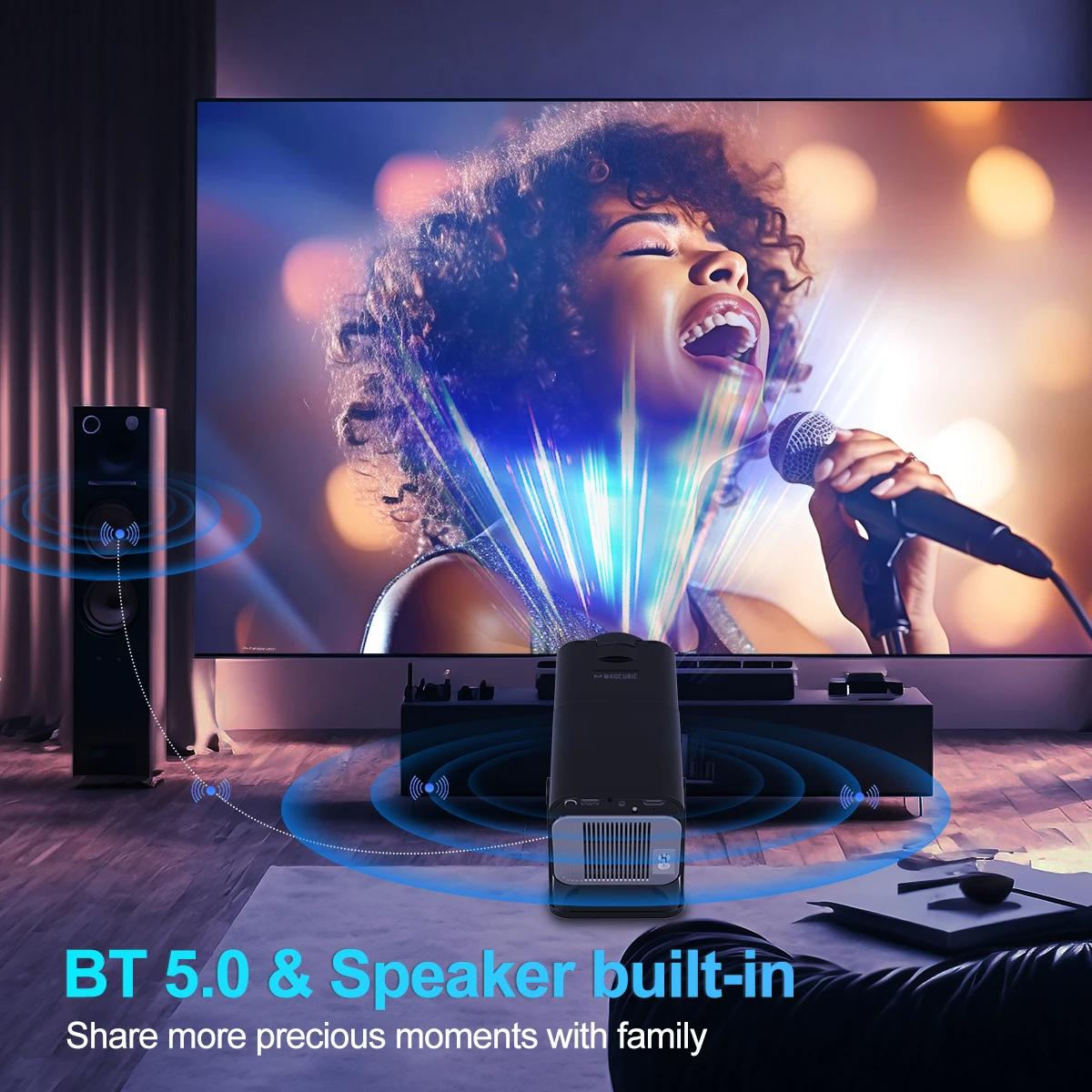 1080P Android Projector 4K Native Cinema Outdoor Portable Projetor