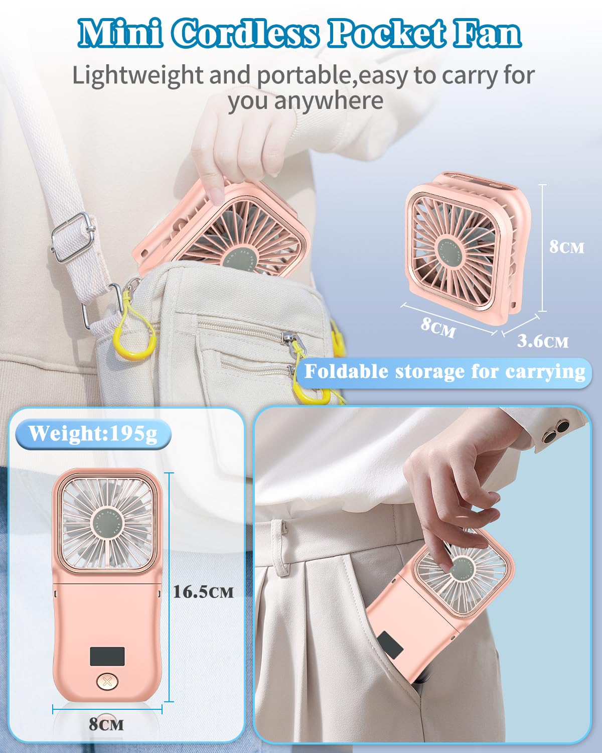 Small Cooling Quiet Cooler Fan Personal Desktop Fan Cool Venty Pocket Fan USB