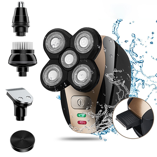 Head Shavers for Bald Men 5 in 1 Electric Shavers for Bald Men Waterproof Cordless Shaver Wet and Dry Shaving Rechargeable and Cordless Beard Trimmer