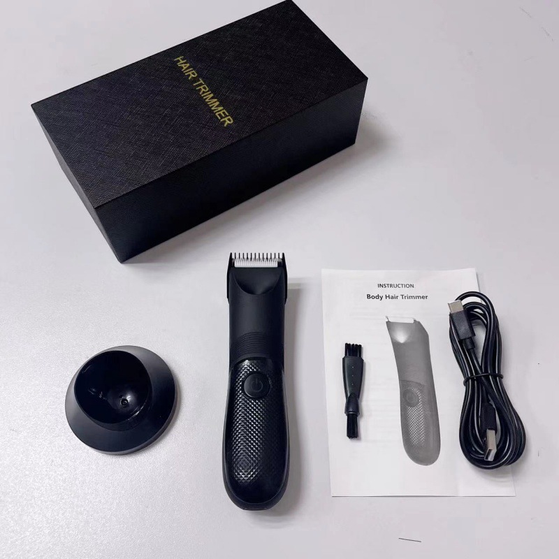 Mens Electric Shaver and Body Hair Trimmer USB Rechargeable Grooming Kit