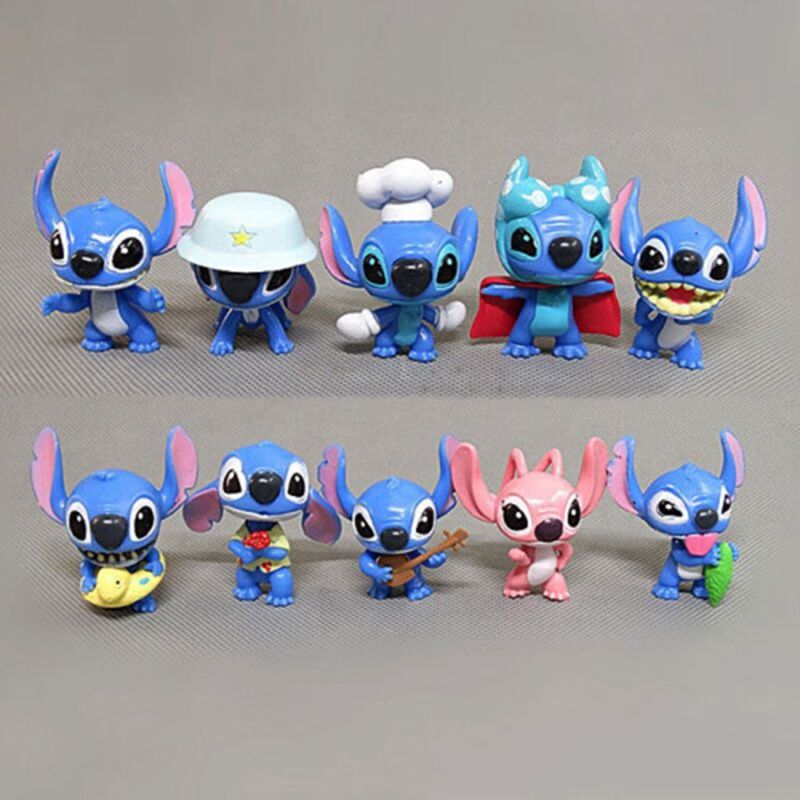 10pcs Mini Lilo & Stitch Action Figures Toy Doll Gift