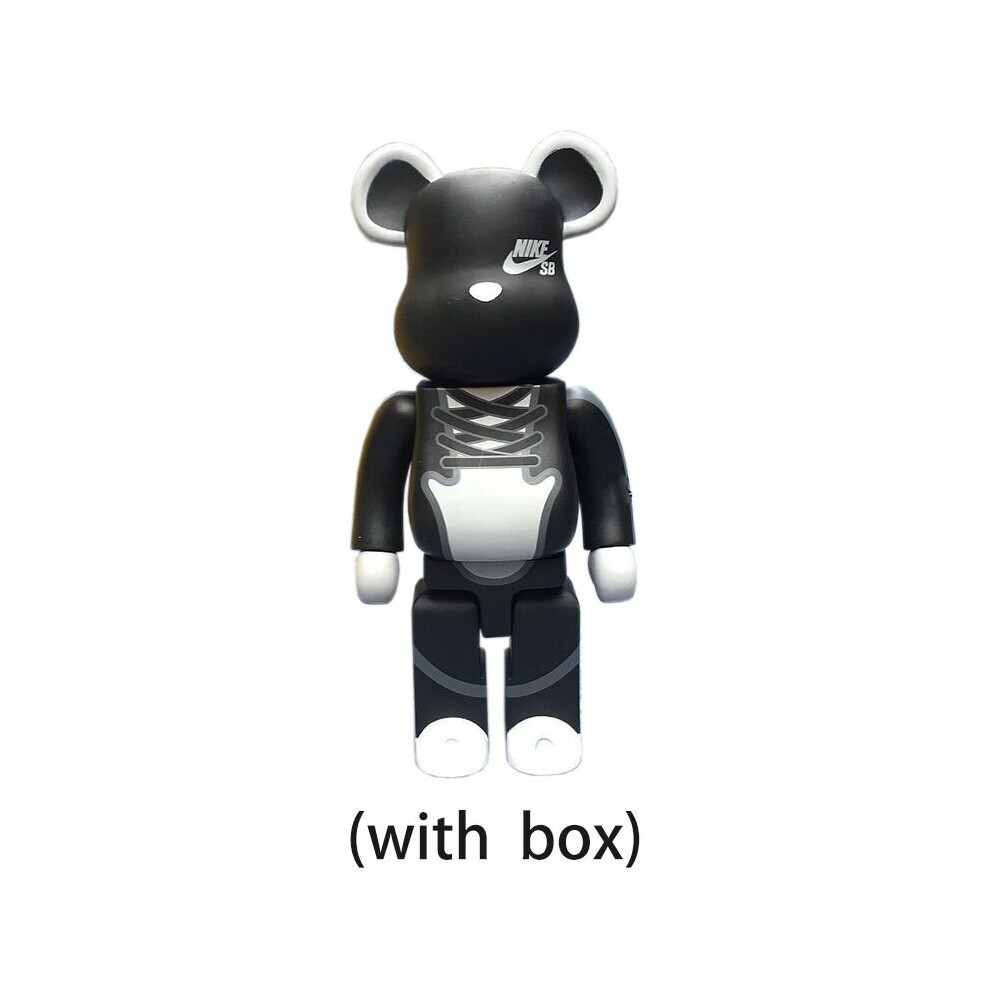 Black Nike Bearbrick Action Figure Peko Iron Man Violent Bear Building Block