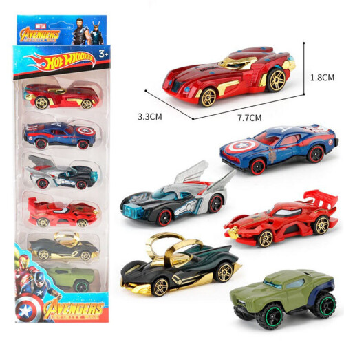 6Pcs Toy Cars Racer Car Kids Toy Collection Set Disney Pixar|Avengers