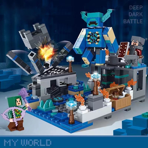 Minecraft The Deep Dark Battle Building Toy Bricks Educational Toy Great Gift for Minecraft Players Fit Lego