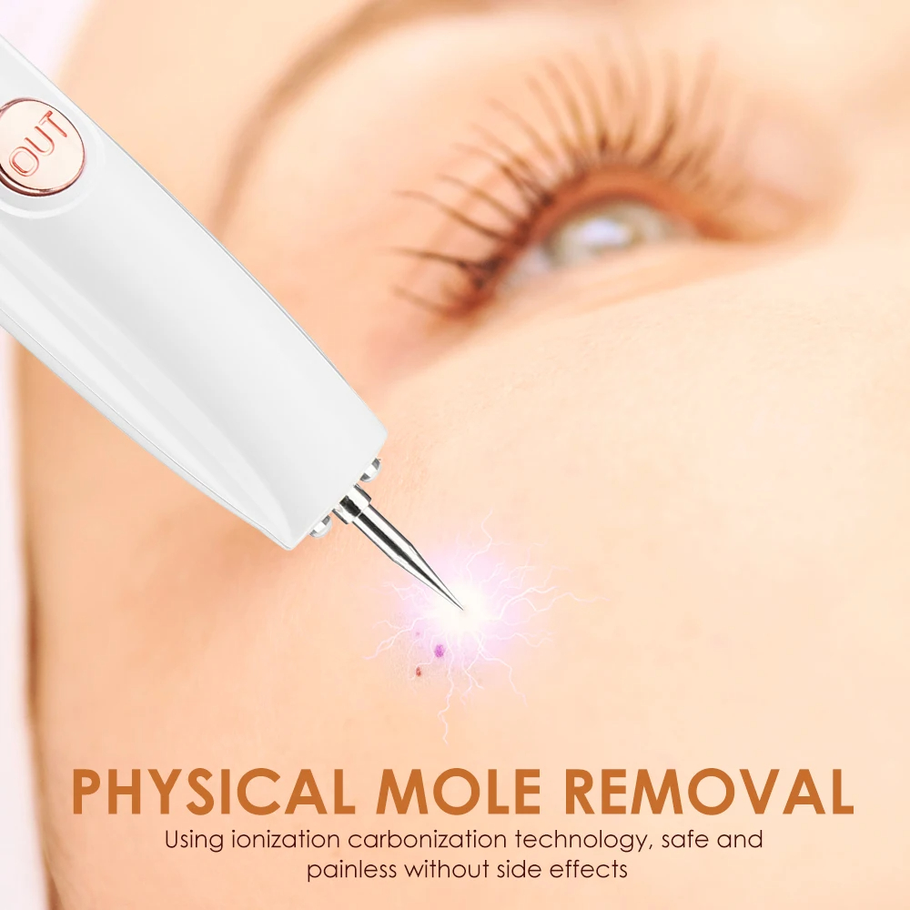 Freckle Dark Spot Mole Pen Blue Light Ionized Carbonization Repair Electric Salon Special Remove Skin Tag Fat Grain Warts Berrugas Eliminator Plasma Pen