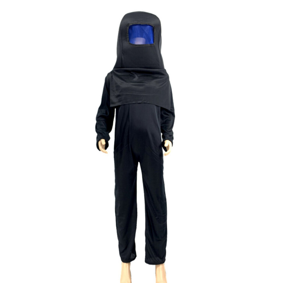 (Black 6~8 Years) Among Us Costumes Halloween Kids Fancy Dress Boys Jumpsuit Book Week Gaming Christmas Birthday Party Carnival Costumes
