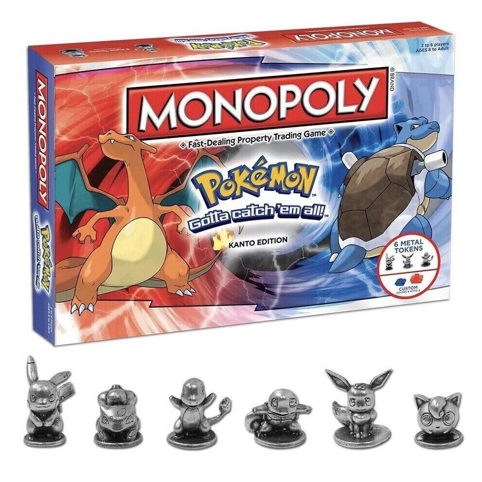 Pokemon Monopoly Board Game Pikachu Bulbasaur