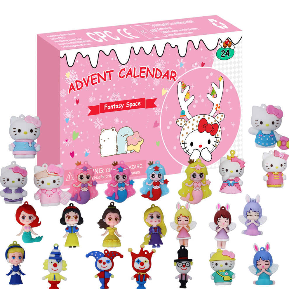 Christmas Advent Calendar Hello Kitty Figures Holiday 24 Days Countdown Calendar Toys Surprise Xmas Gifts Gifts For Children Fans